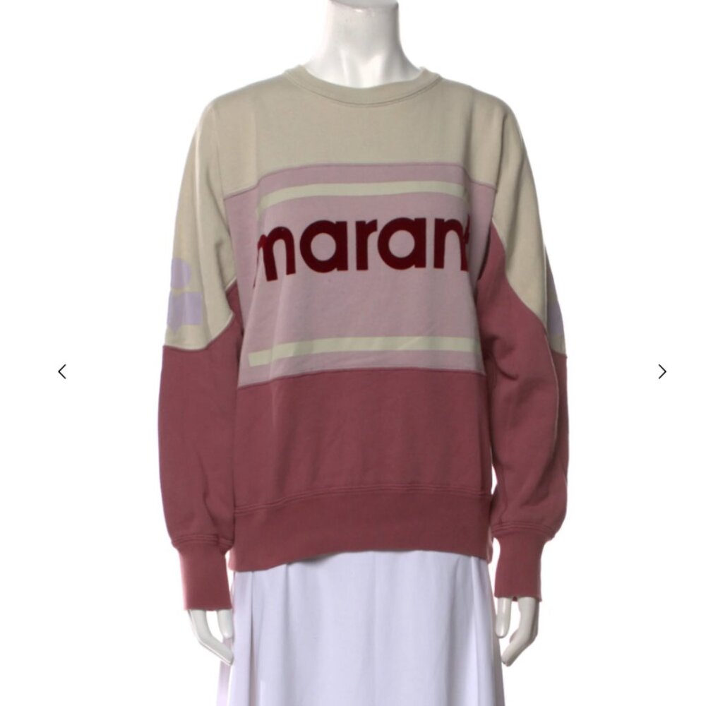 Etoile Isabel Marant Graphic Print Crew Neck Sweatshirt Size 38